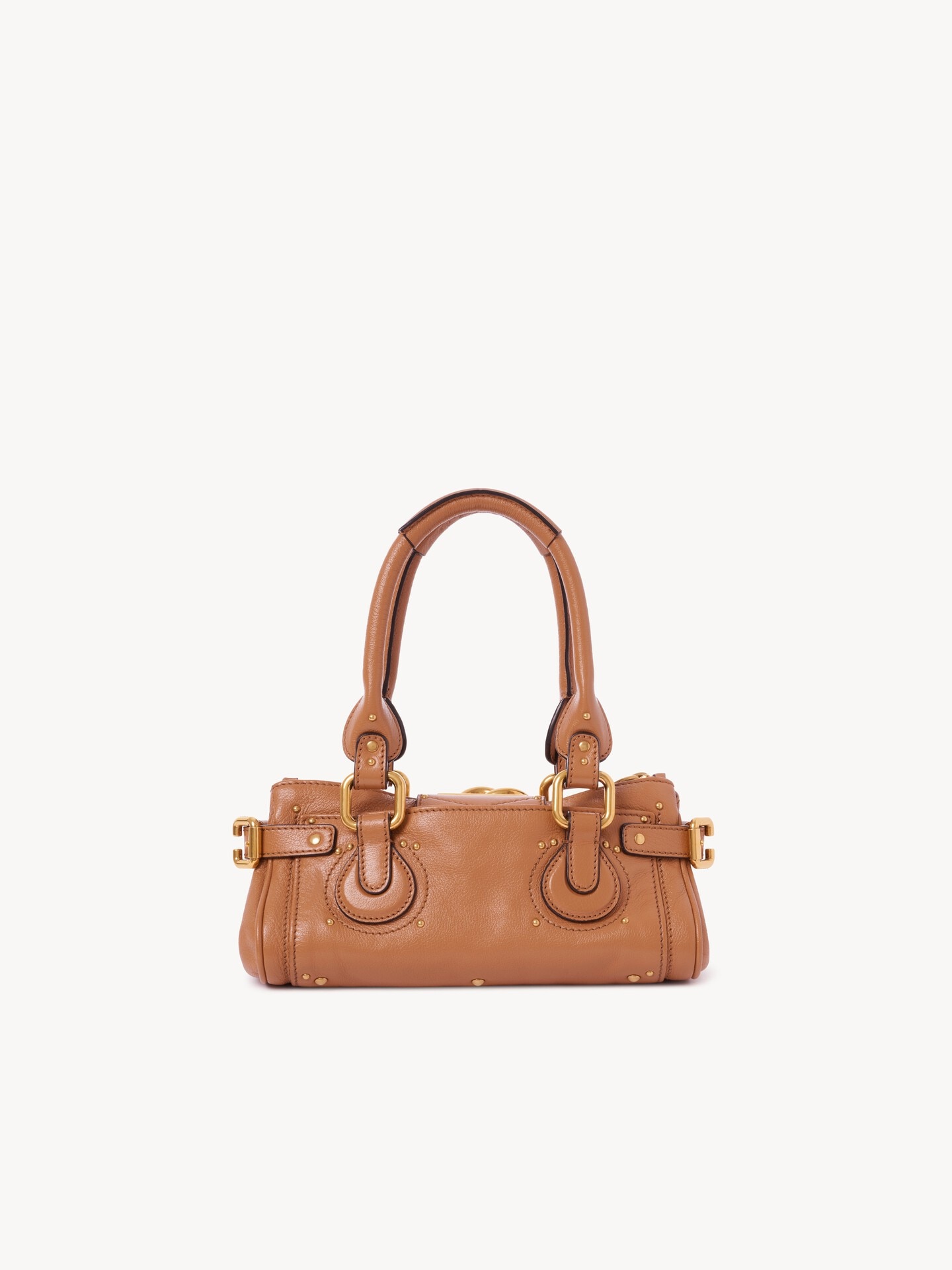 Small Paddington bag in grained leather Mustang Brown - Chloé
