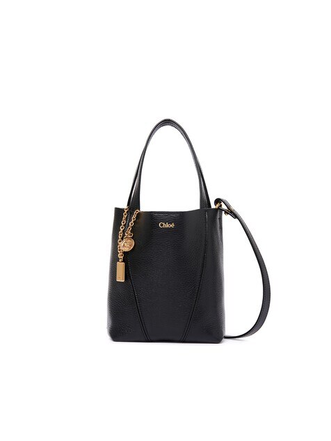 Bolso tote peque&ntilde;o Chlo&eacute; Spin de cuero granulado