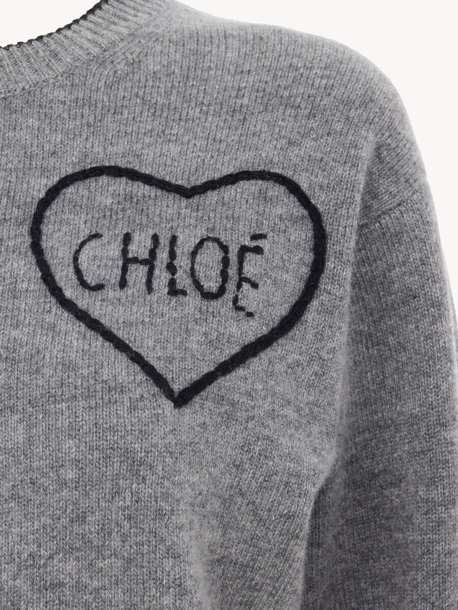 Fitted logo cardigan in a wool & cashmere knit - 7