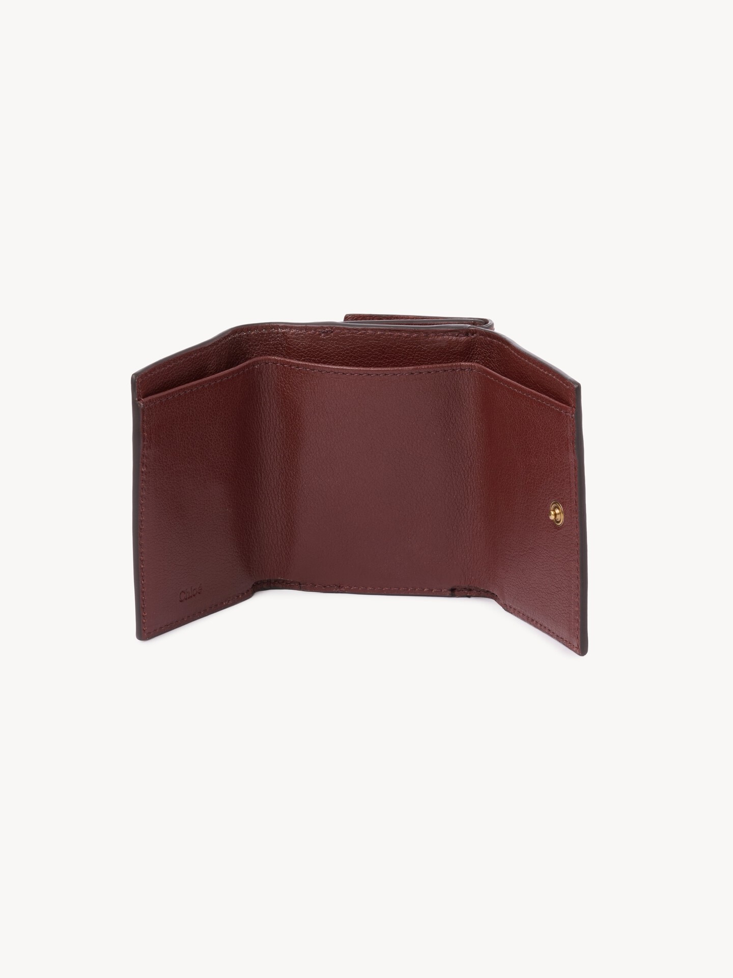 Mini portefeuille &agrave; trois volets Paddington en cuir grain&eacute; - 4.0