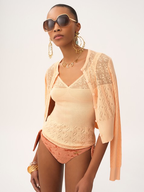 Twin set in cotton knit