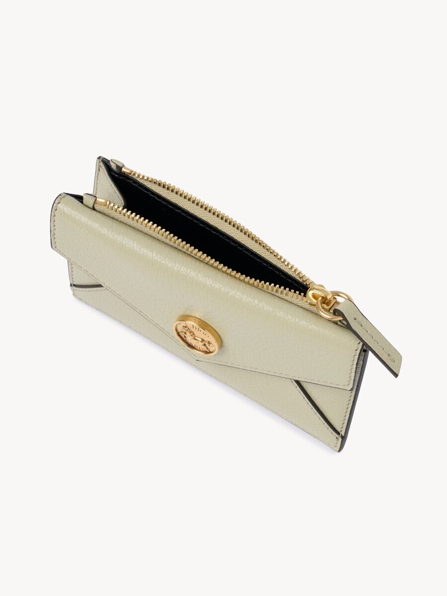 Small Envelope purse with card slots in grained leather - 5