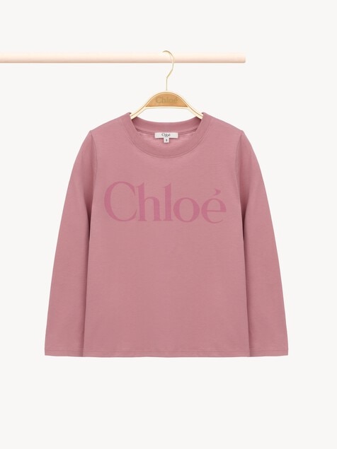 Kids' long-sleeve logo top