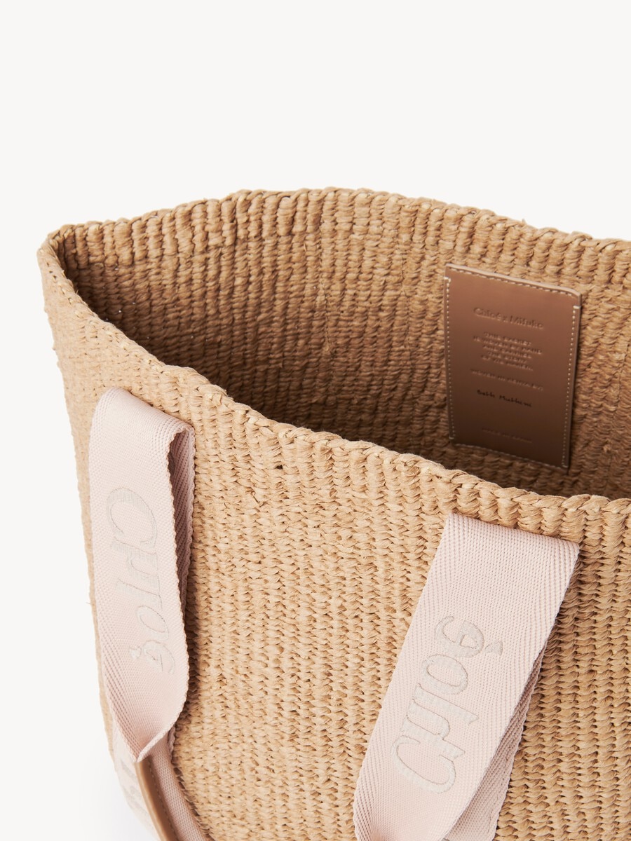 Large Woody basket in natural fibres - 8