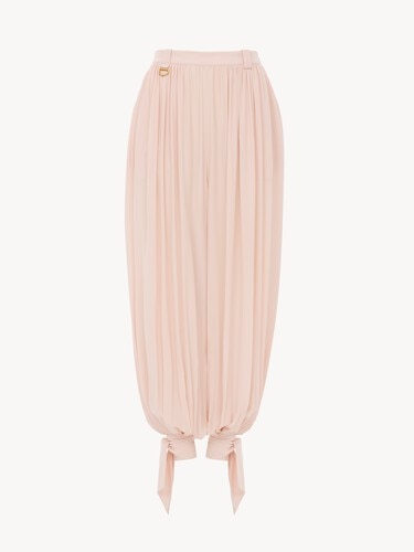 Fluid cropped trousers in silk - 2