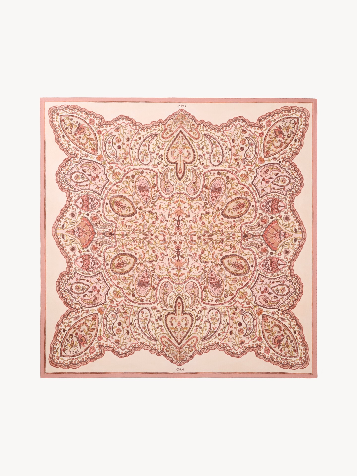 The Chloé Paisley square scarf in silk twill - 2