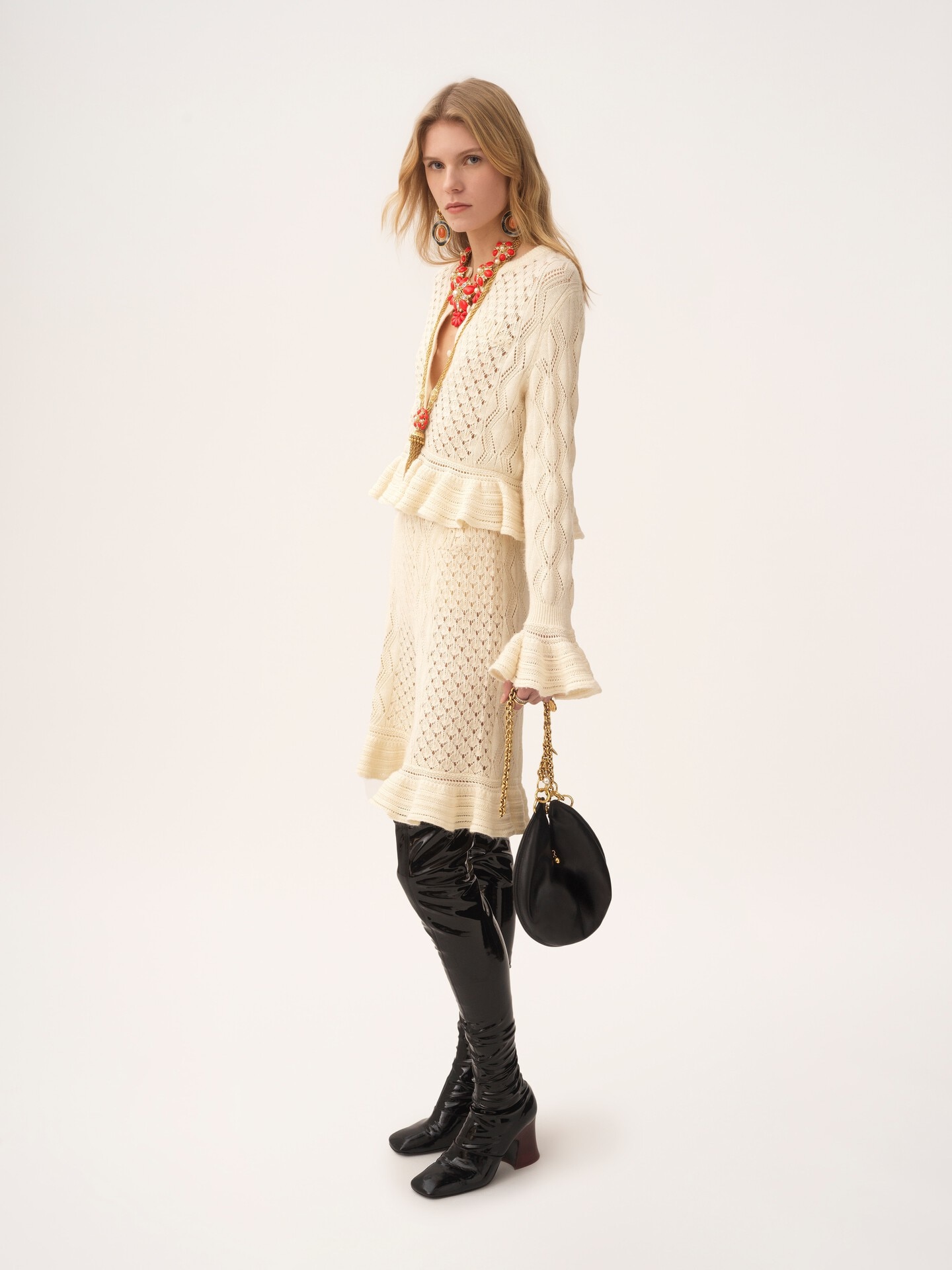 Sac port&eacute; &eacute;paule Chlo&eacute; Icons en cuir lisse - 8