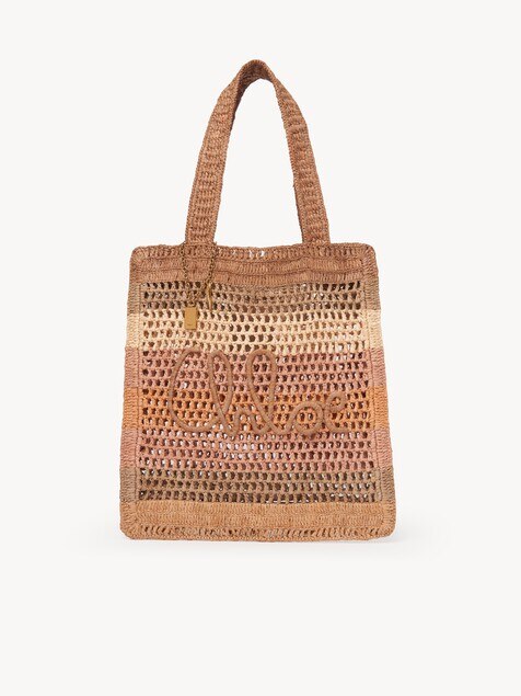 Summer Banana tote bag in raffia