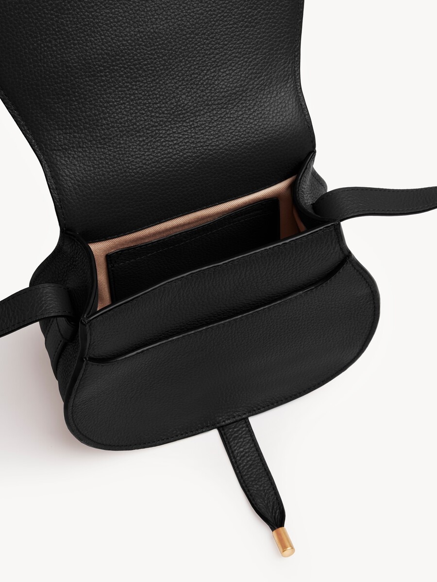 Small Marcie saddle bag in grained leather - 8