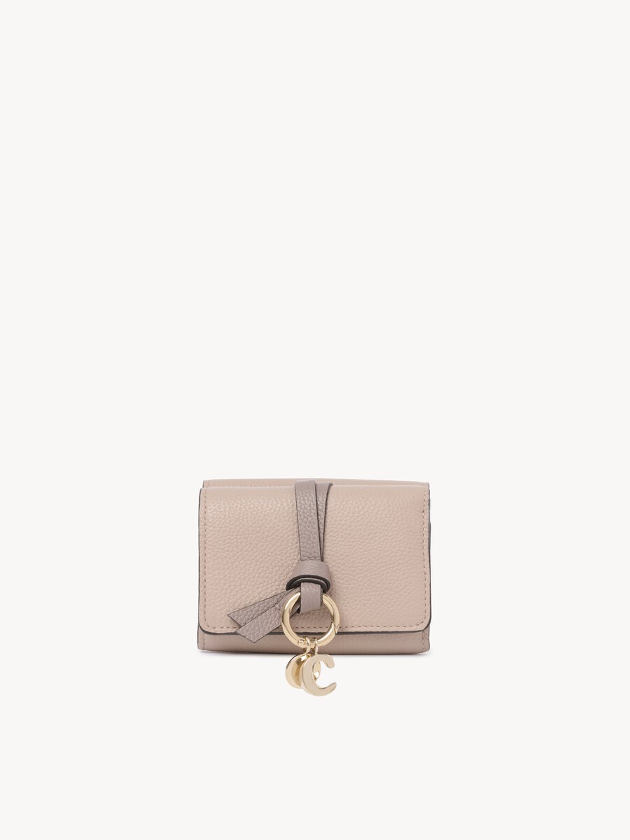 Mini Alphabet tri-fold in grained leather - 2