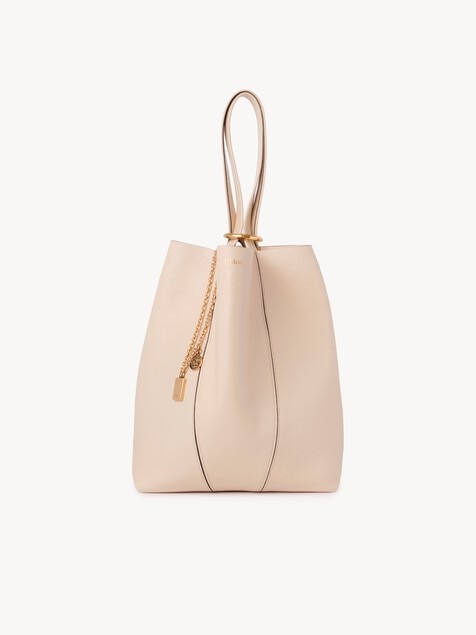 Sac cabas Chlo&eacute; Spin en cuir grain&eacute;