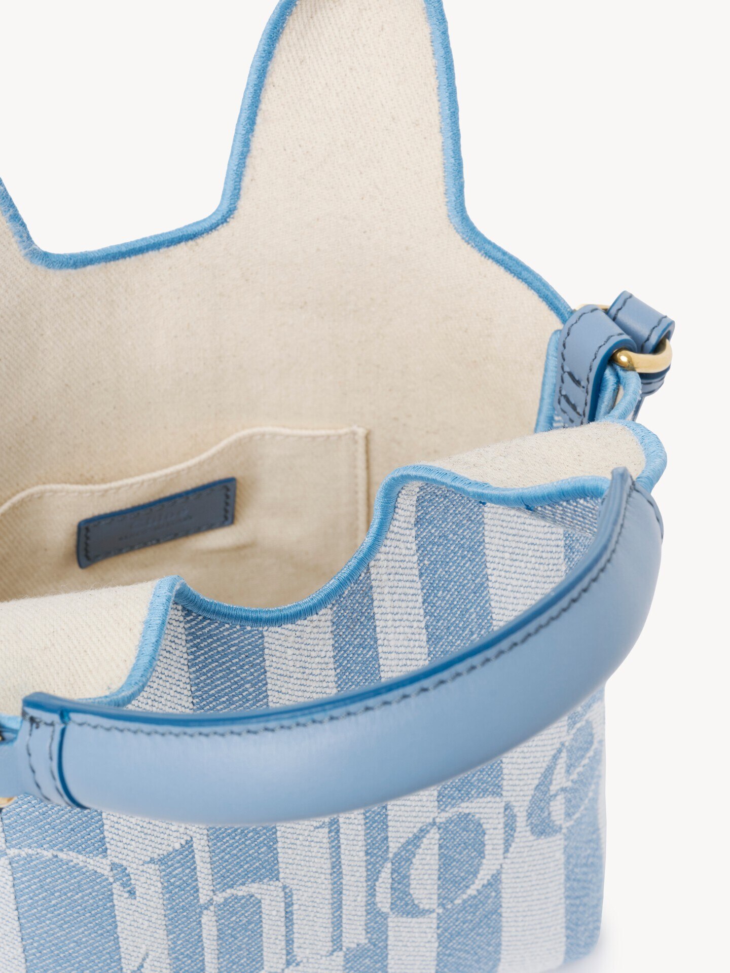 Mini Chlo&eacute; Stripy tote bag in jacquard - 5.0