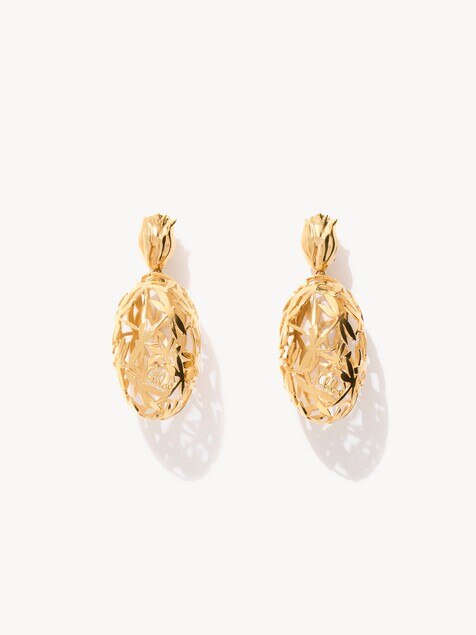 The Chlo&eacute; Gilded Cage earrings