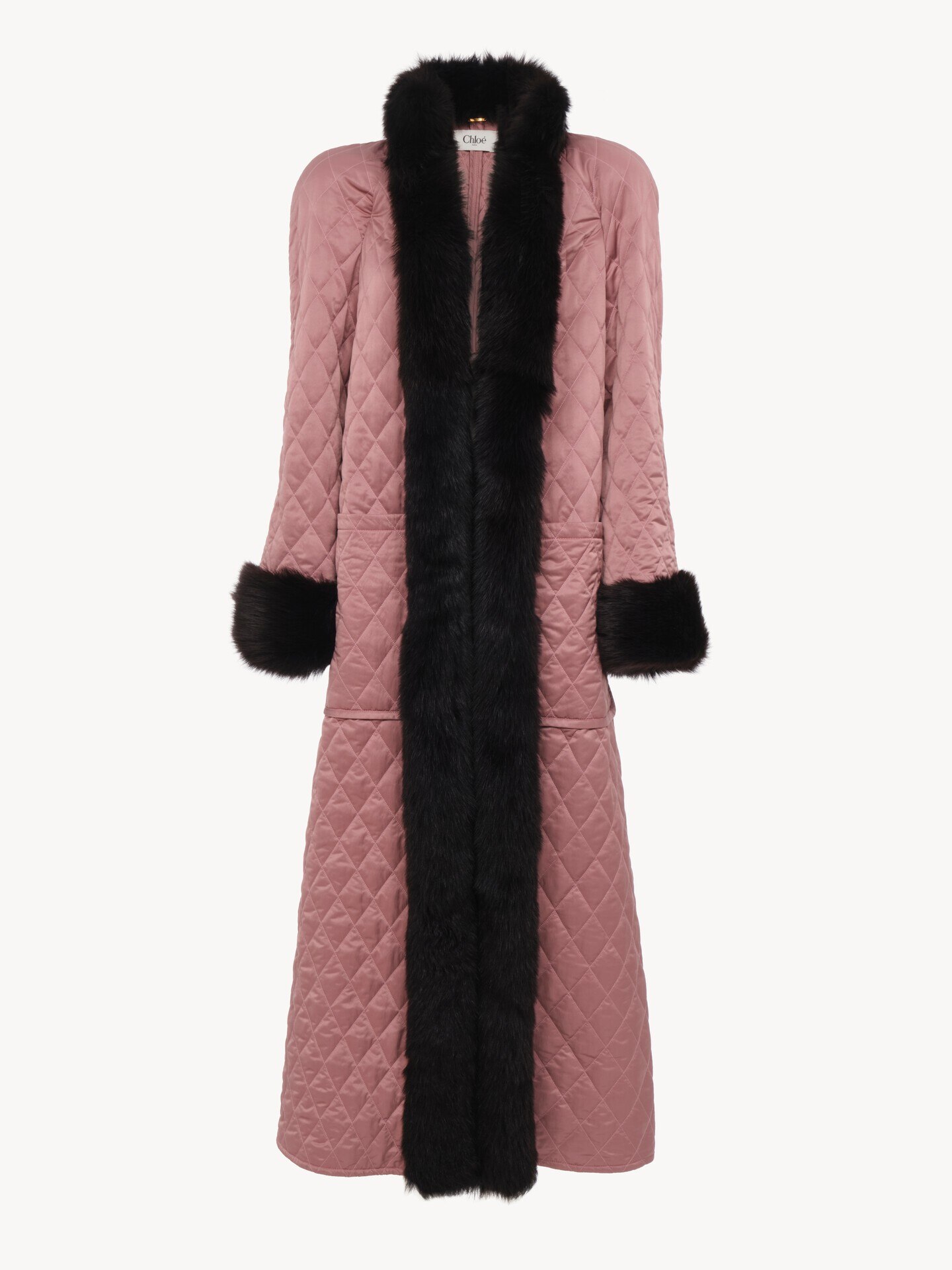 Long hybrid coat in technical satin - 2