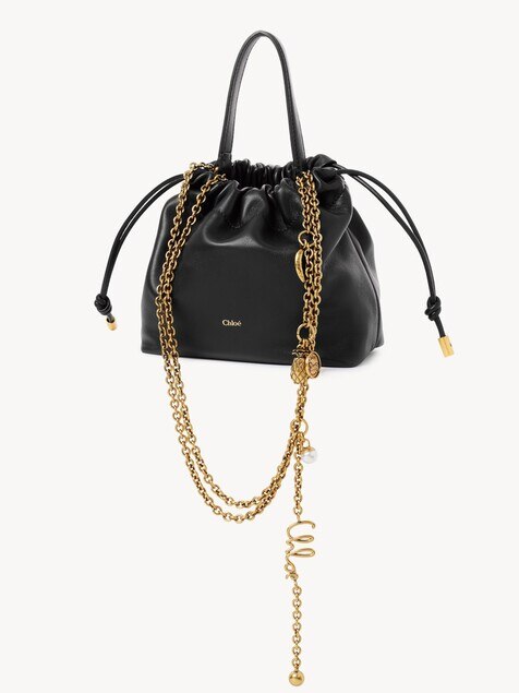 Mini Chlo&eacute; Icons shoulder bag with chain in soft leather