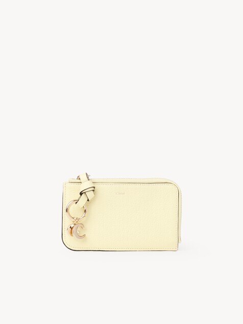 Alphabet wallet in grained leather