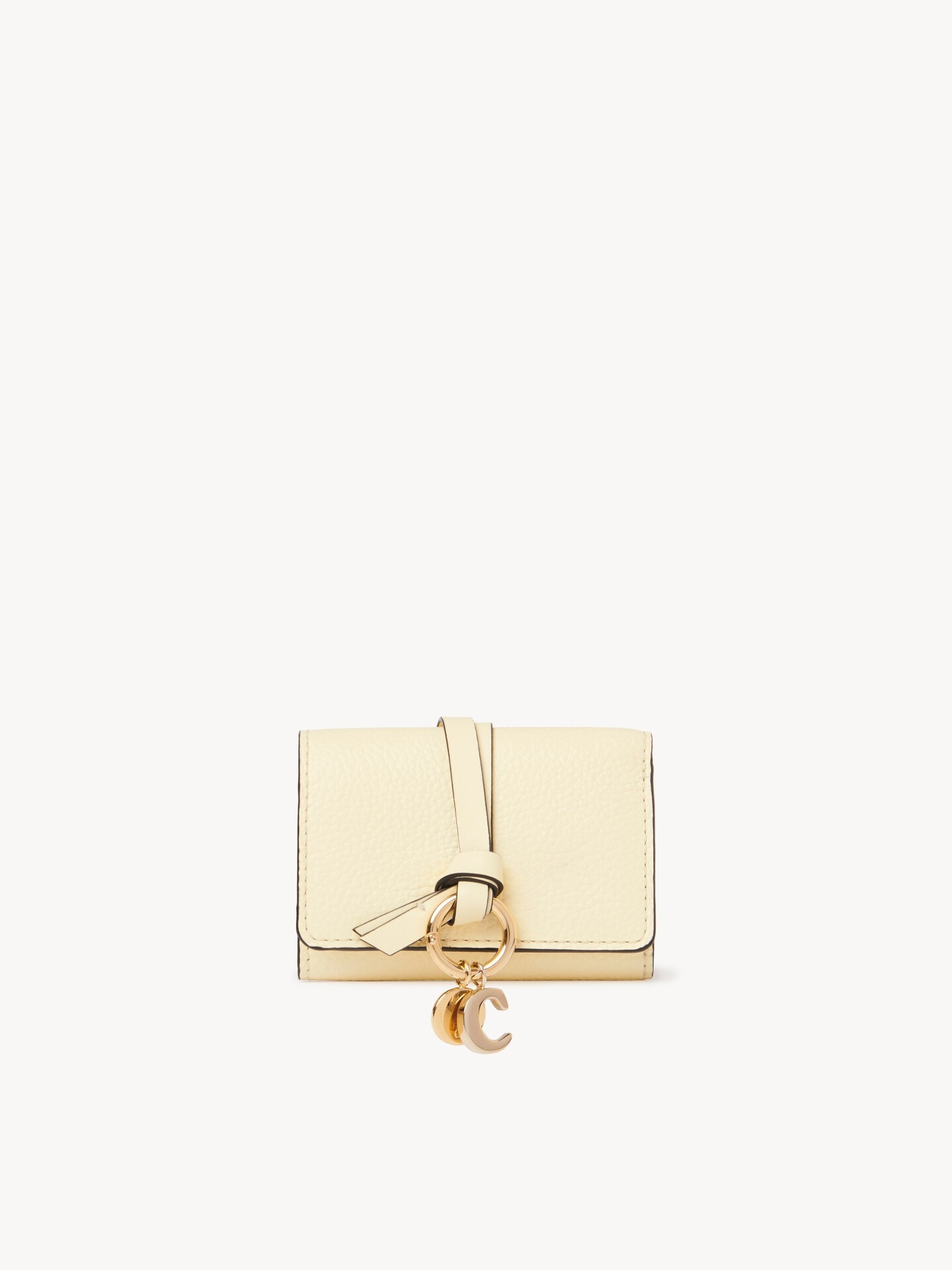 Mini Alphabet tri-fold in grained leather - 2