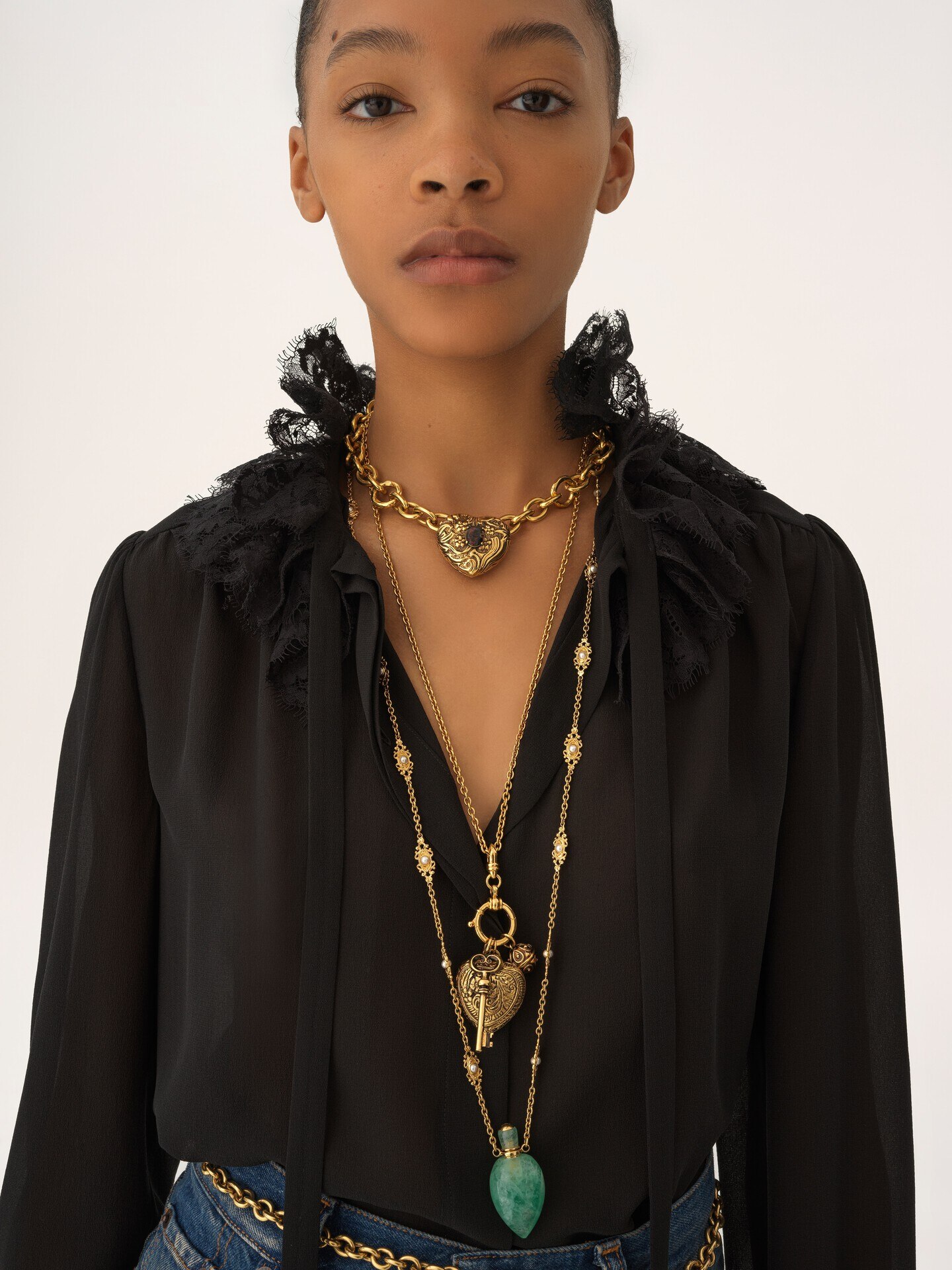 The Chloé Elixir pendant necklace Mineral Green - Chloé