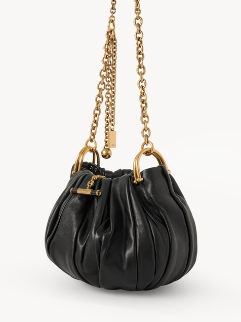Chlo&eacute; Pliss&eacute; shoulder bag with chain in pleated leather