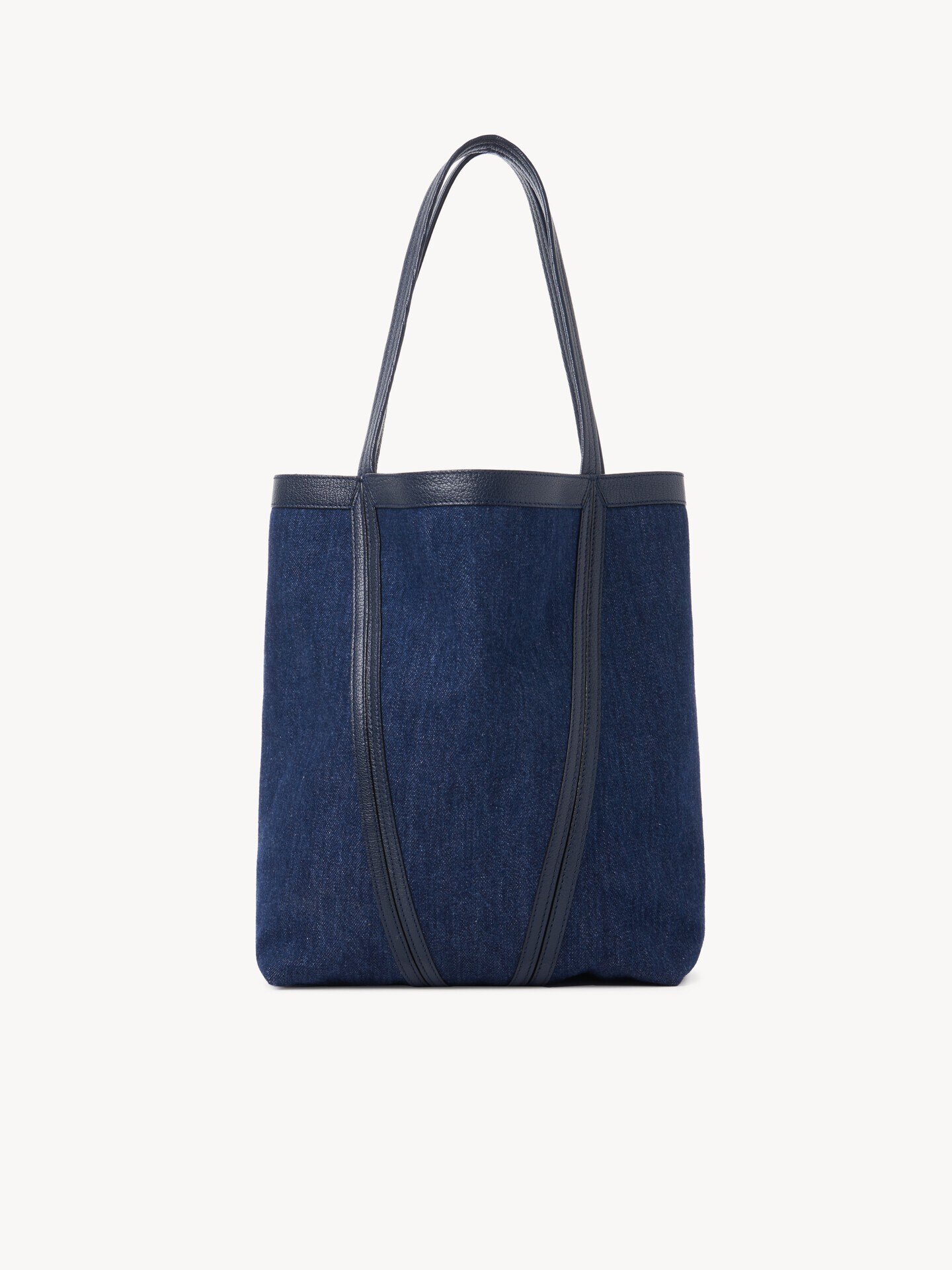 デニム製Chloé Spinトートバッグ Submarine Blue - Chloé