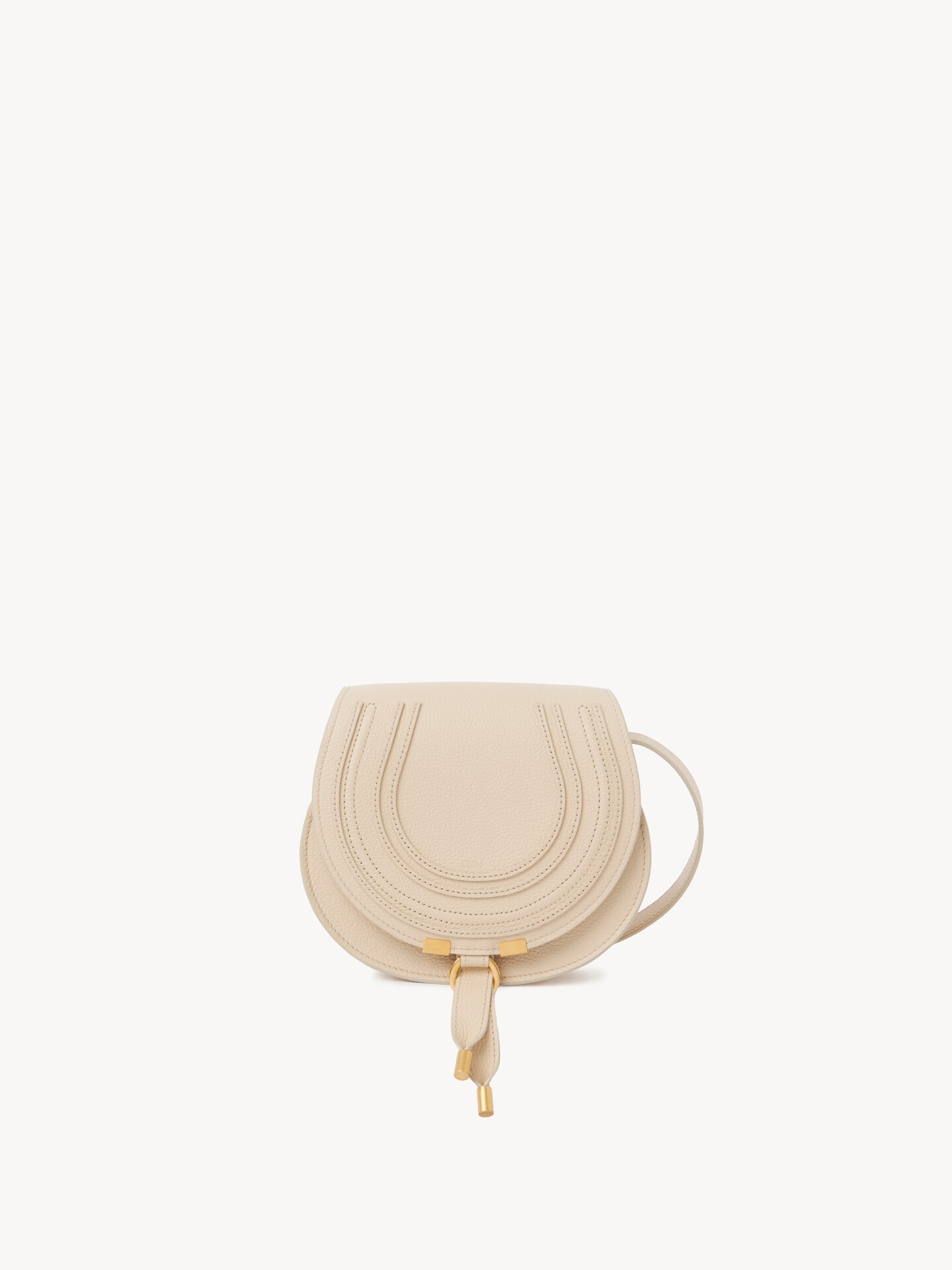 Bolso saddle peque&ntilde;o Marcie de cuero granulado - 1