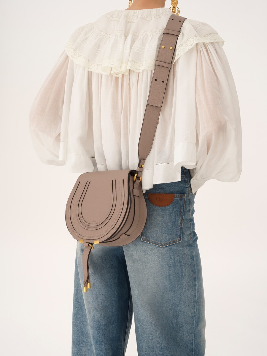 Marcie saddle bag in grained leather - 4