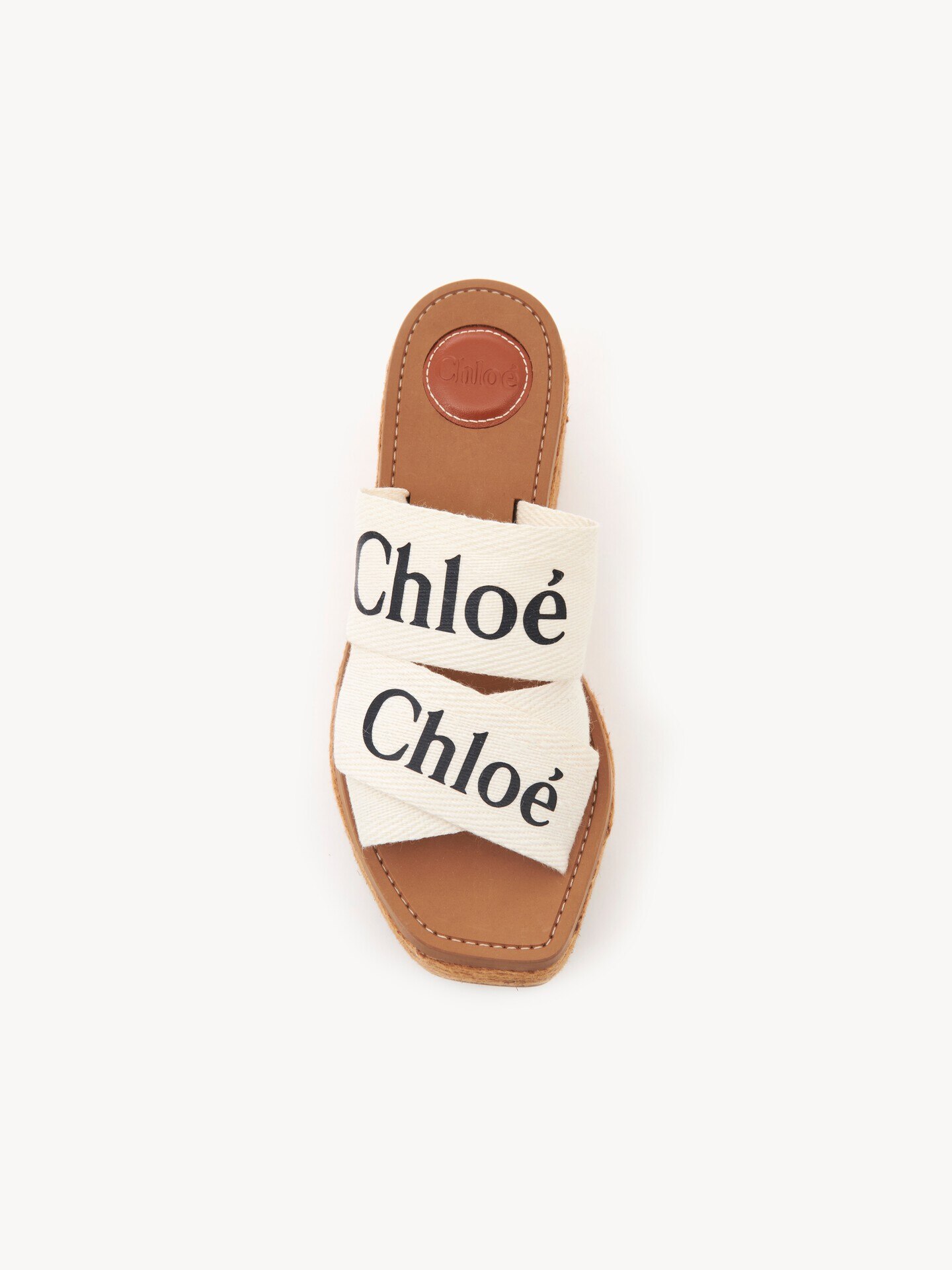 WOODYウェッジエスパドリーユ　Chloe クロエ　Chloé サンダル Woodyウェッジエスパドリーユ White - Chloé