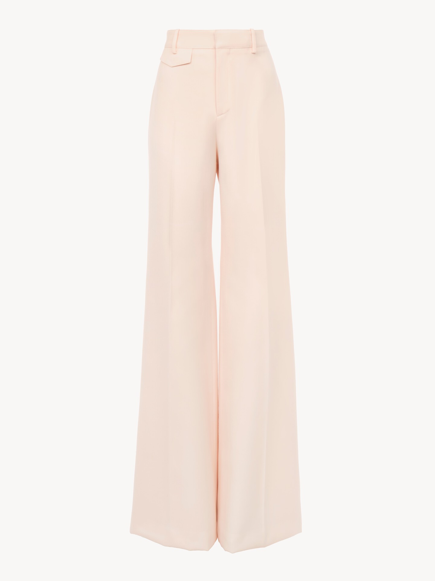 High-rise flared pants in wool gabardine - 2