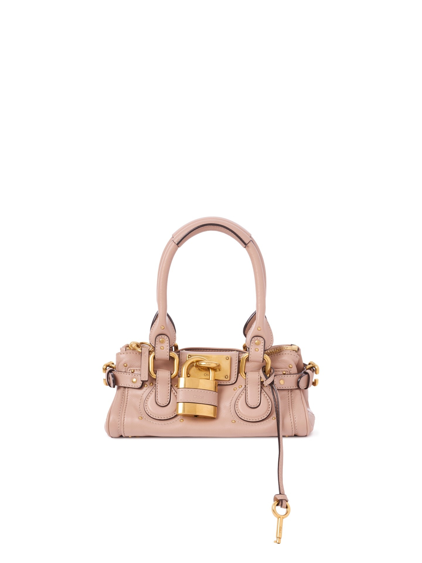 Small Paddington bag in grained leather Pink - Chloé