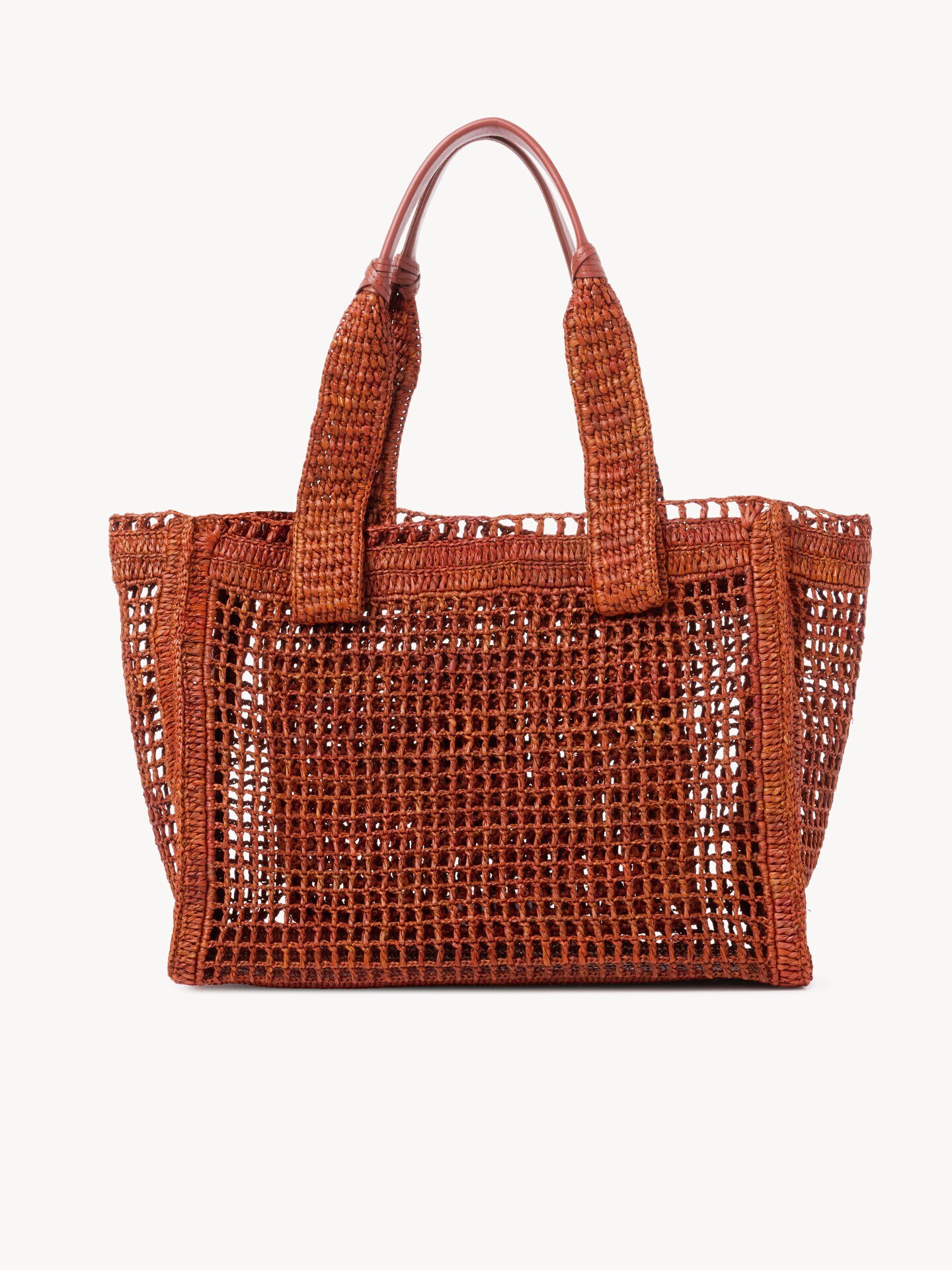 Summer Banana east-west tote bag in raffia - 5