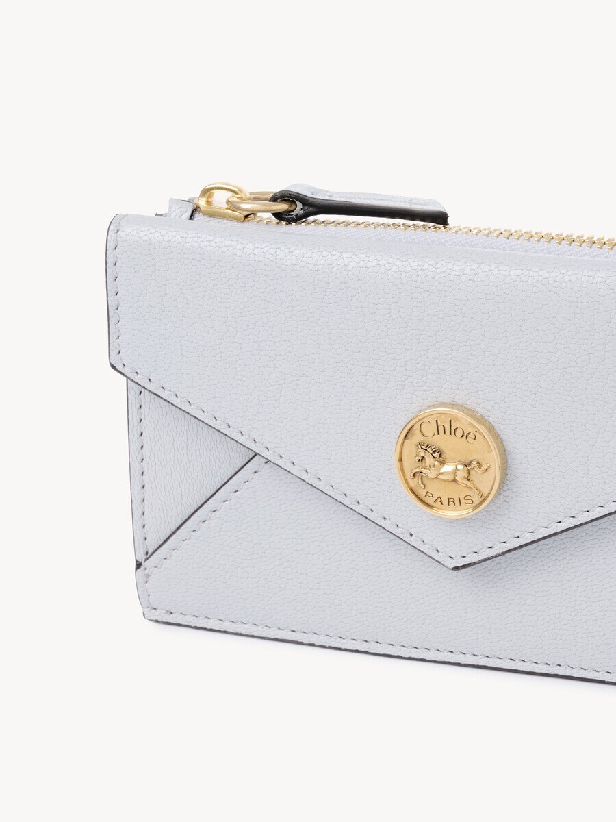 Small Envelope purse with card slots in grained leather - 6