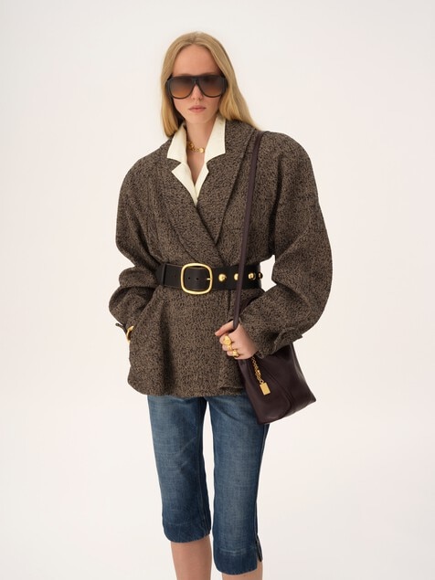 グレインレザー製Chlo&eacute; Spinスモールトートバッグ