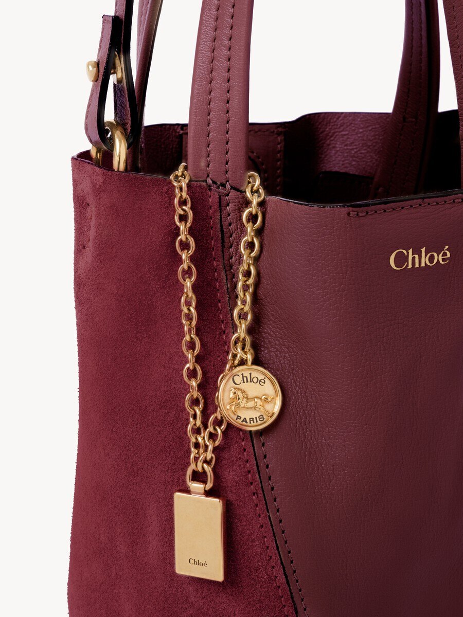Small Chlo&eacute; Spin tote bag in suede & soft leather - 6