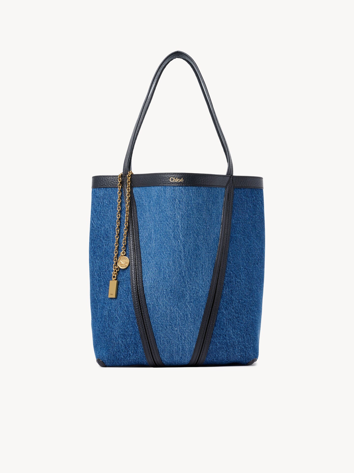 Chlo&eacute; Spin Tote Bag aus Denim - 1