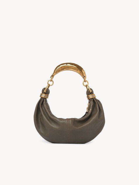 Bolso hobo Bracelet peque&ntilde;o de cuero granulado