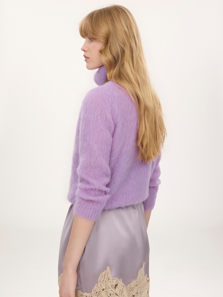Polo sweater in an alpaca wool-blend knit - 5