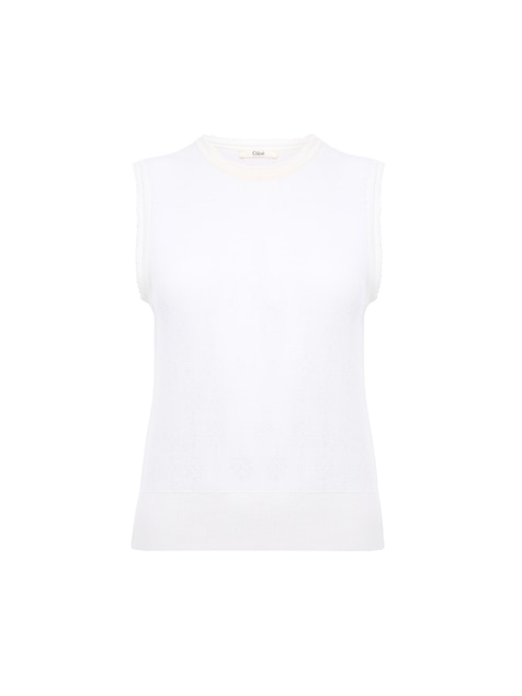 Chloé クロエ　ビーズ付きシルク100%キャミソール T36サイズ　黒 デザイナーズ ノースリーブトップス | クロエ