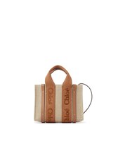 Chloé ミニトート リネン製Woodyミニトートバッグ 茶色 - Chloé