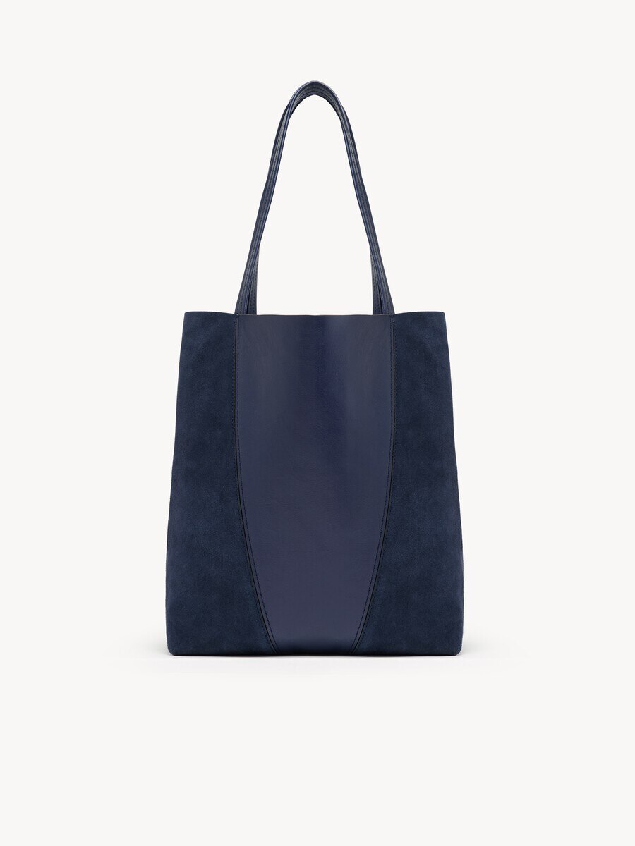 Chlo&eacute; Spin tote bag in grained & suede leather - 5