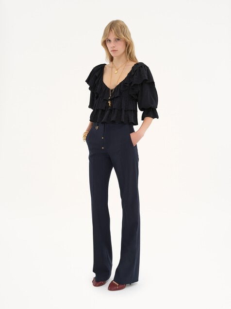 Boyish tailored pants in stretch wool