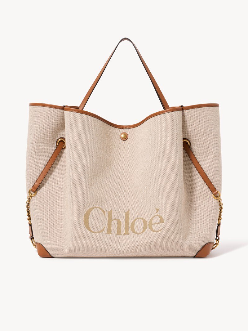 Large Chloé Clover double carry bag in canvas by Chloé