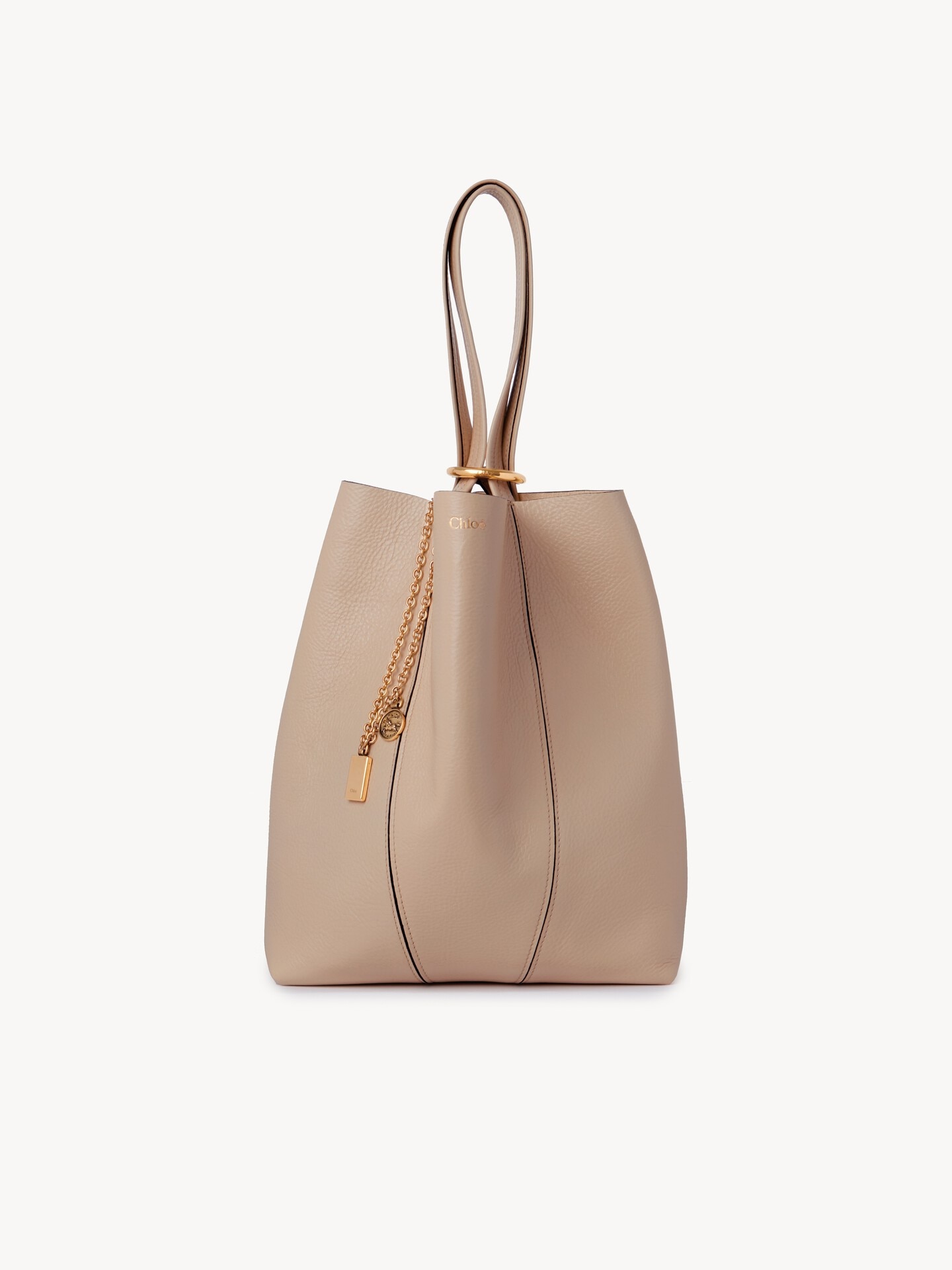 Chlo&eacute; Spin tote bag in grained leather - 3