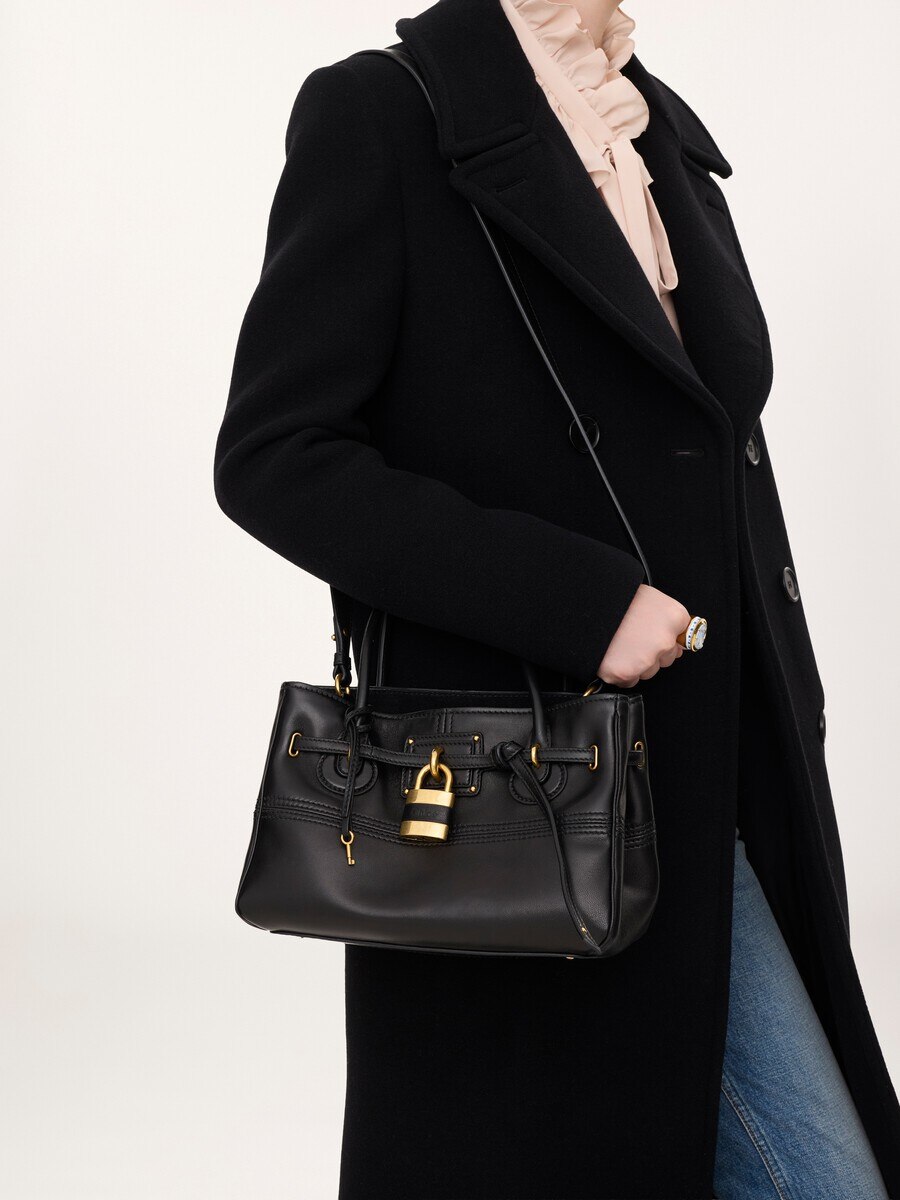 Bolso con asa superior Paddington Sling peque&ntilde;o de cuero suave - 3