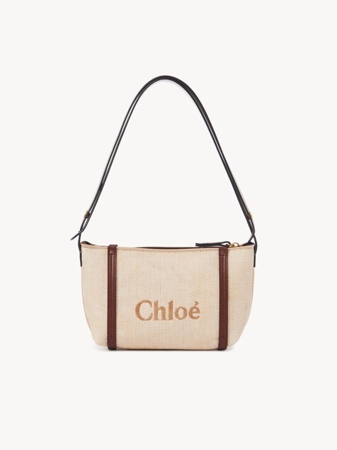 Chlo&eacute; Carry shoulder bag in raffia