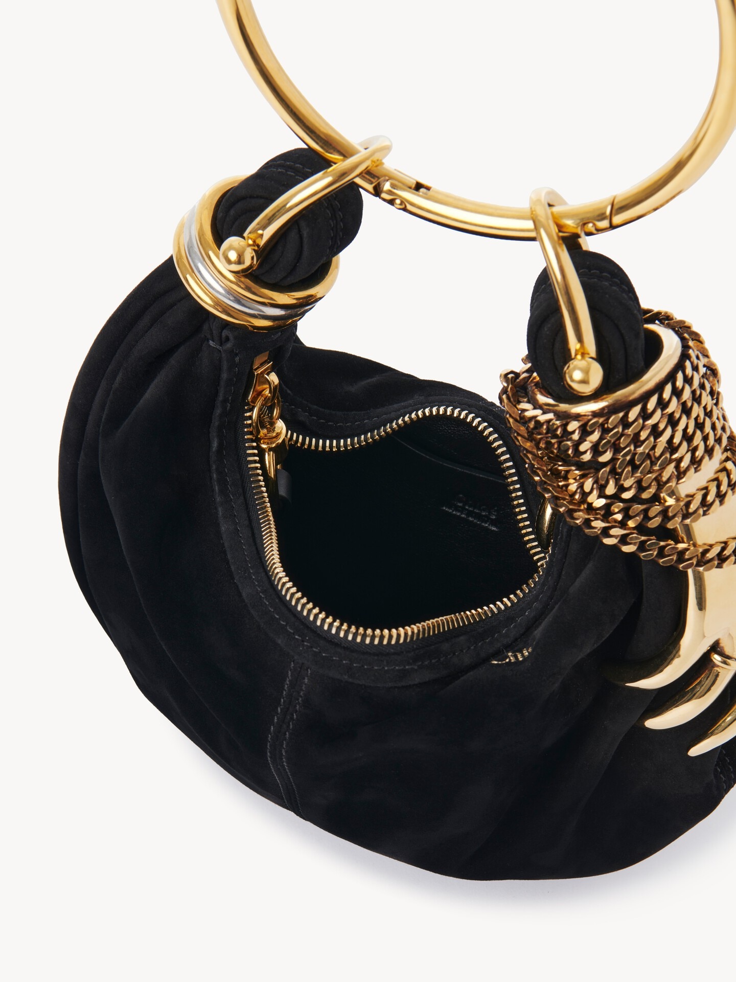Bracelet Hobo bag mini in pelle scamosciata - 6