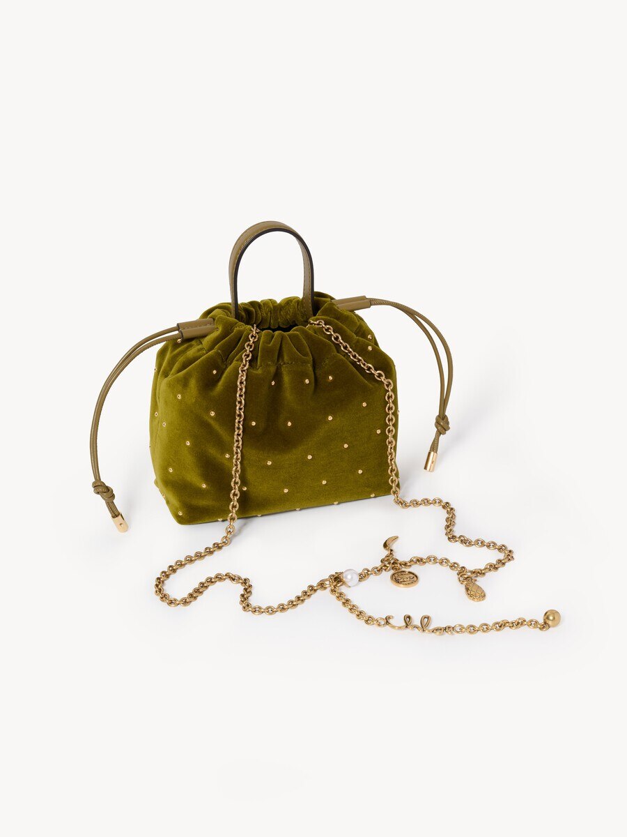 チェーン付きスタッズベルベット製Chlo&eacute; Iconsミニショルダーバッグ - 3