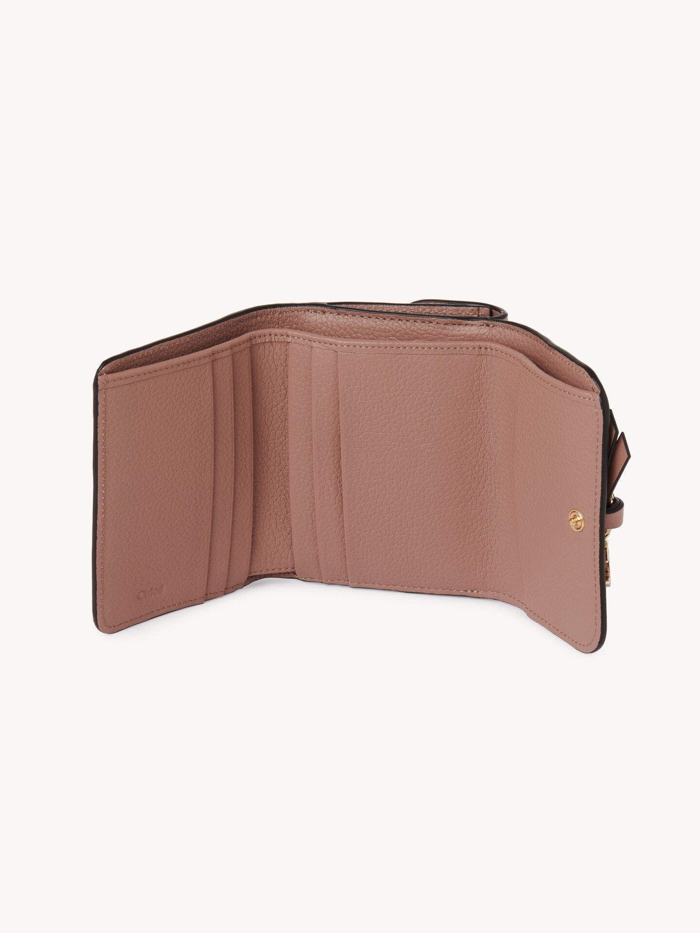 Small Alphabet tri-fold in grained leather - 4