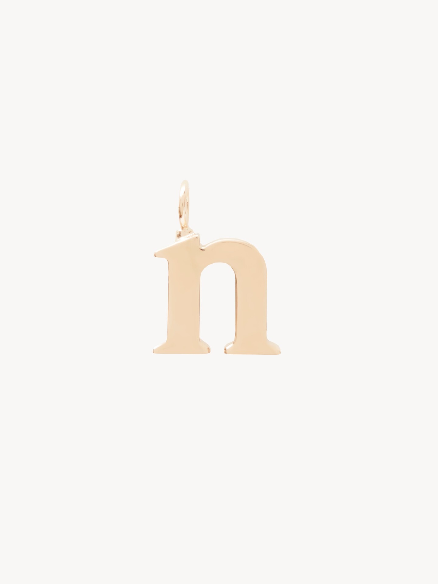Alphabet letter N charm in brass - 2