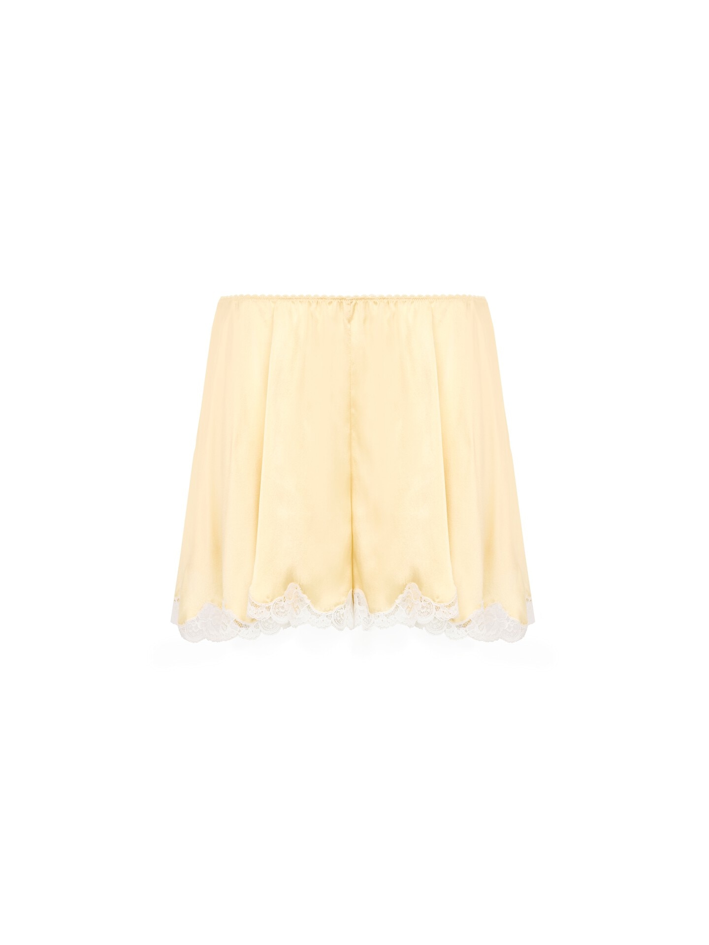 ウォッシュドシルクサテン＆レース製フルイド ショートパンツ 緑 - Chloé