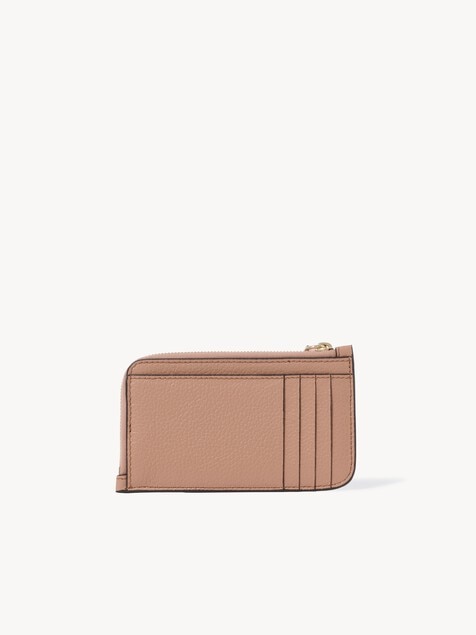 Alphabet wallet in grained leather